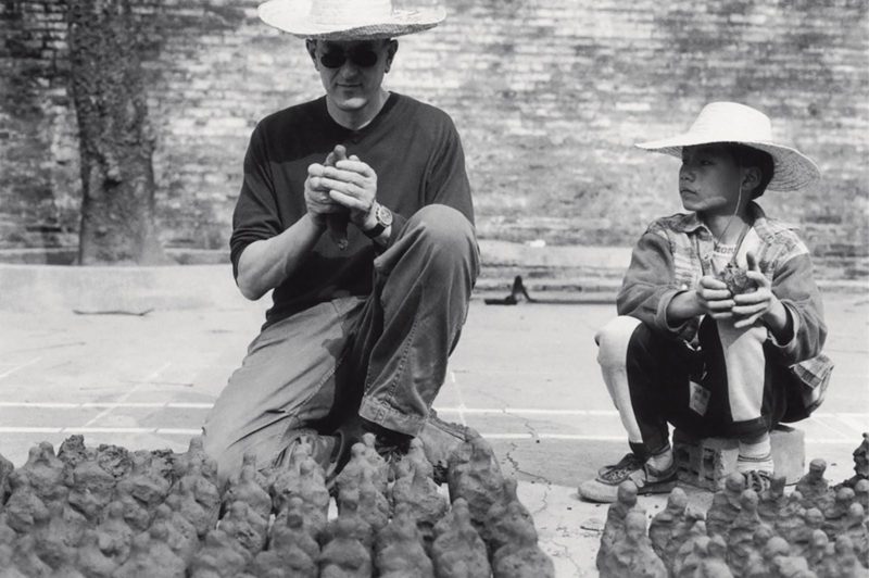 Antony Gormley – Work in progress, 2003, Xiangshan, China.