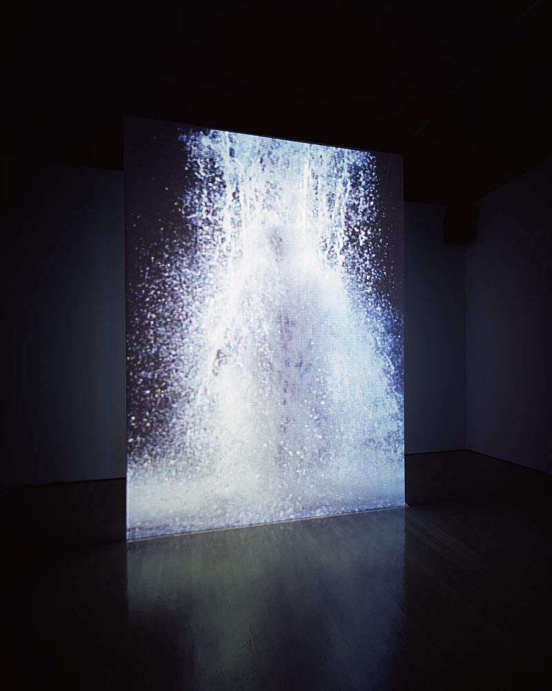 Bill Viola - The Crossing, 1996, two-channel color video installation, four channels of sound, 10 min 57 sec, performer Phil Esposito.