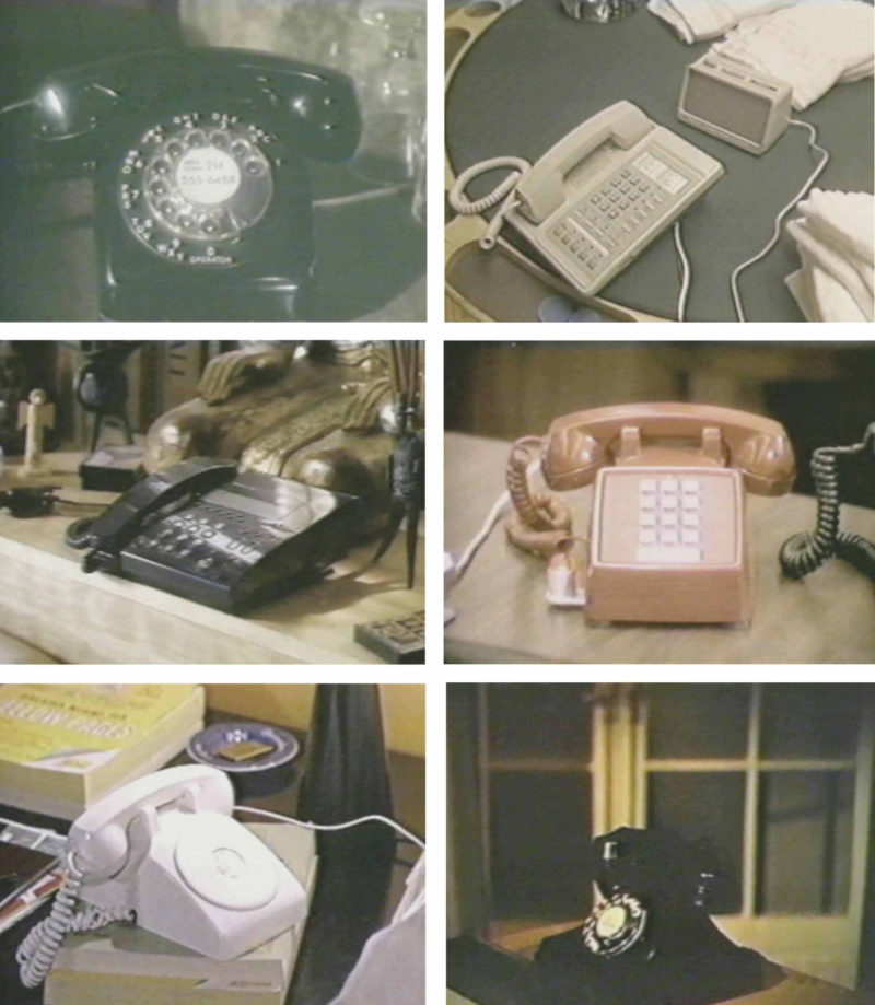 Christian Marclay - Telephones, 1995, video installation, single-channel video, black-and-white and color, with sound, 7-30 min., dimensions variable