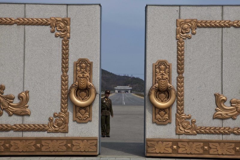 David Guttenfelder - A North Korean soldier guarding the entrance to Pyongyang's Kumsusan mausoleum