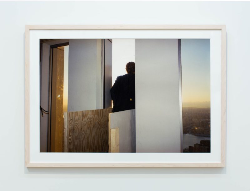 Gelitin - The B-Thing, March 2000, installation, 91st Floor of WTC 1, New York, installation view, Perrotin Gallery, lambda c-prints, each photo 40 x 60 cm (15 3/4 x 23 5/8 inch)