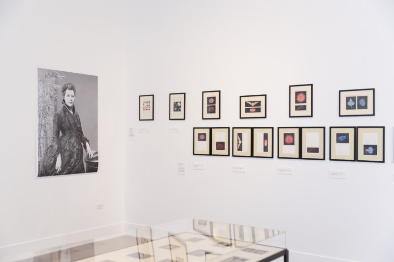 Installation view of Intention to Know- The Thought Forms of Annie Besant at the Rebuild Foundation’s Stony Island Arts Bank, 2016, photo: Habib Bolat