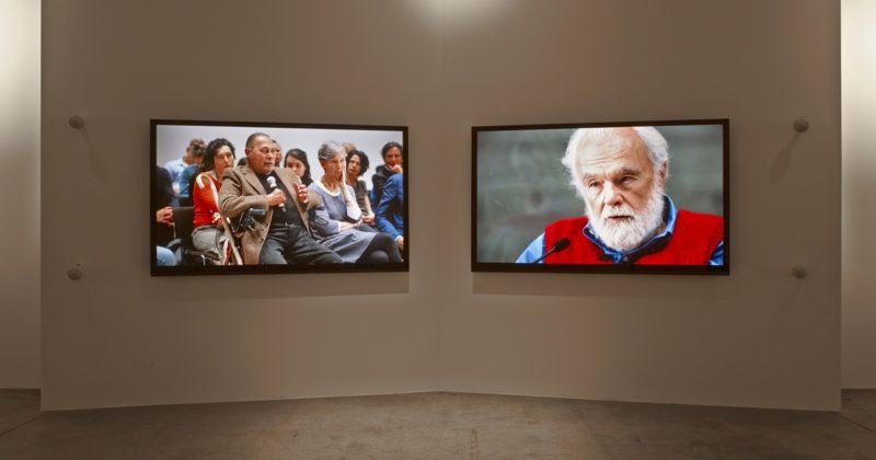 Isaac Julien - KAPITAL, two-screen high definition video installation, color, stereo, 31 min 16 sec, Victoria Miro, London, 2014