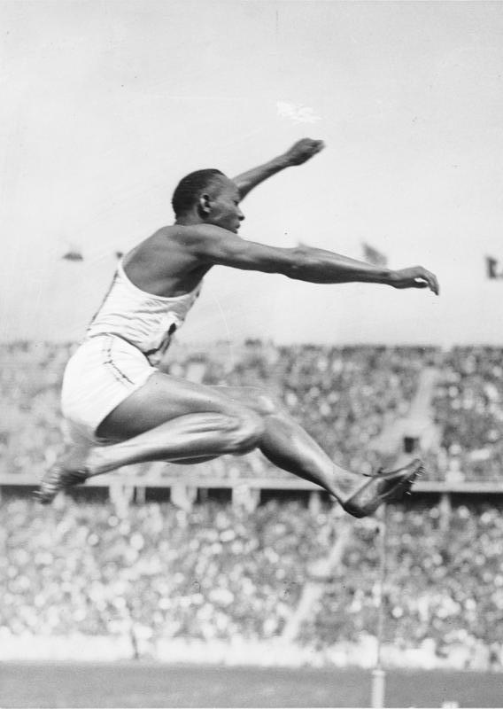 Jesse Owens long jump, Berlin, 1936 Olympics