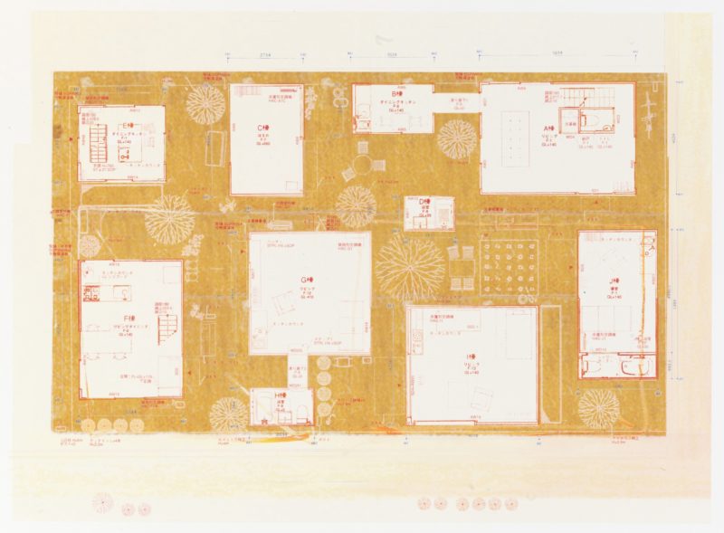 Ryue Nishizawa, Office of Ryue Nishizawa - Moriyama House, Tokyo, Japan (Ground-floor plan) 2002–2005, pigmented inkjet print, 34.9 × 50.5 cm