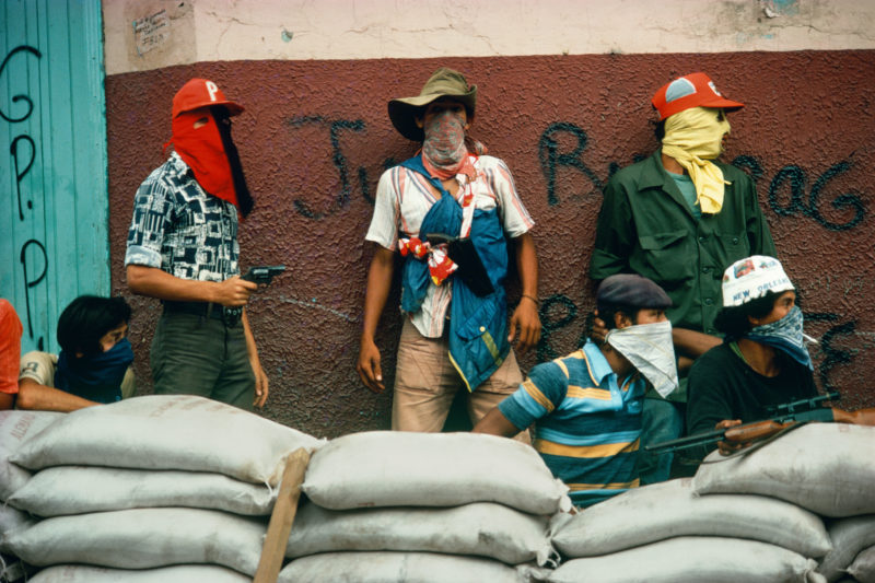 Susan Meiselas - Muchachos await the counterattack by the National Guard, Matagalpa, Nicaragua