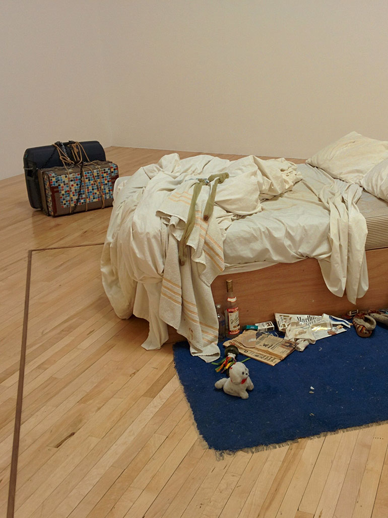 Why was Tracey Emin's bed a shock to the audience?