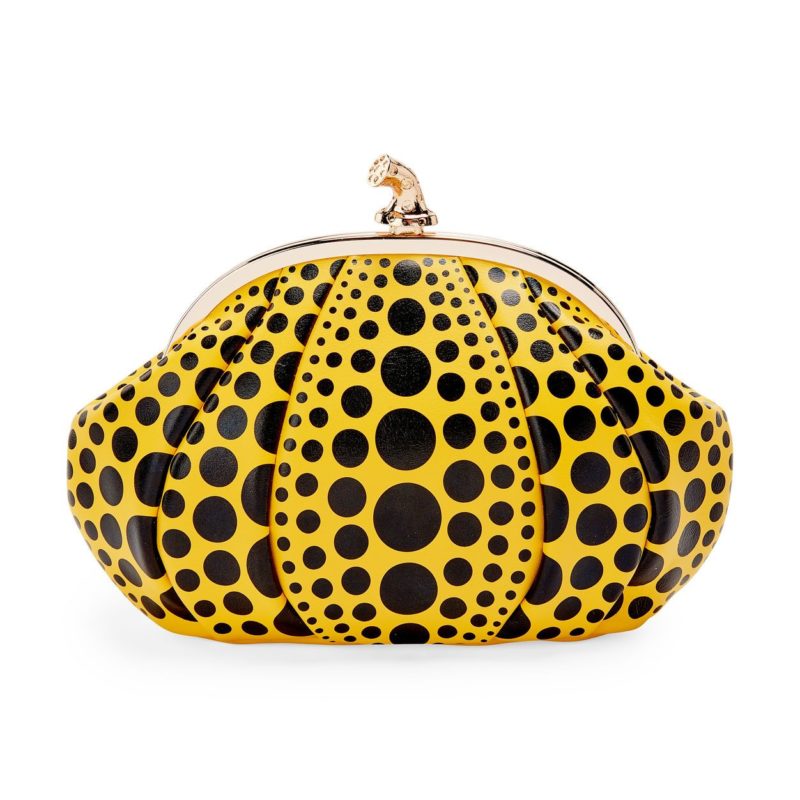 Yayoi Kusama - Pumpkin Clutch, 2017, polyester, fiber, polyurethane, 10 x 6 x 2.75 in