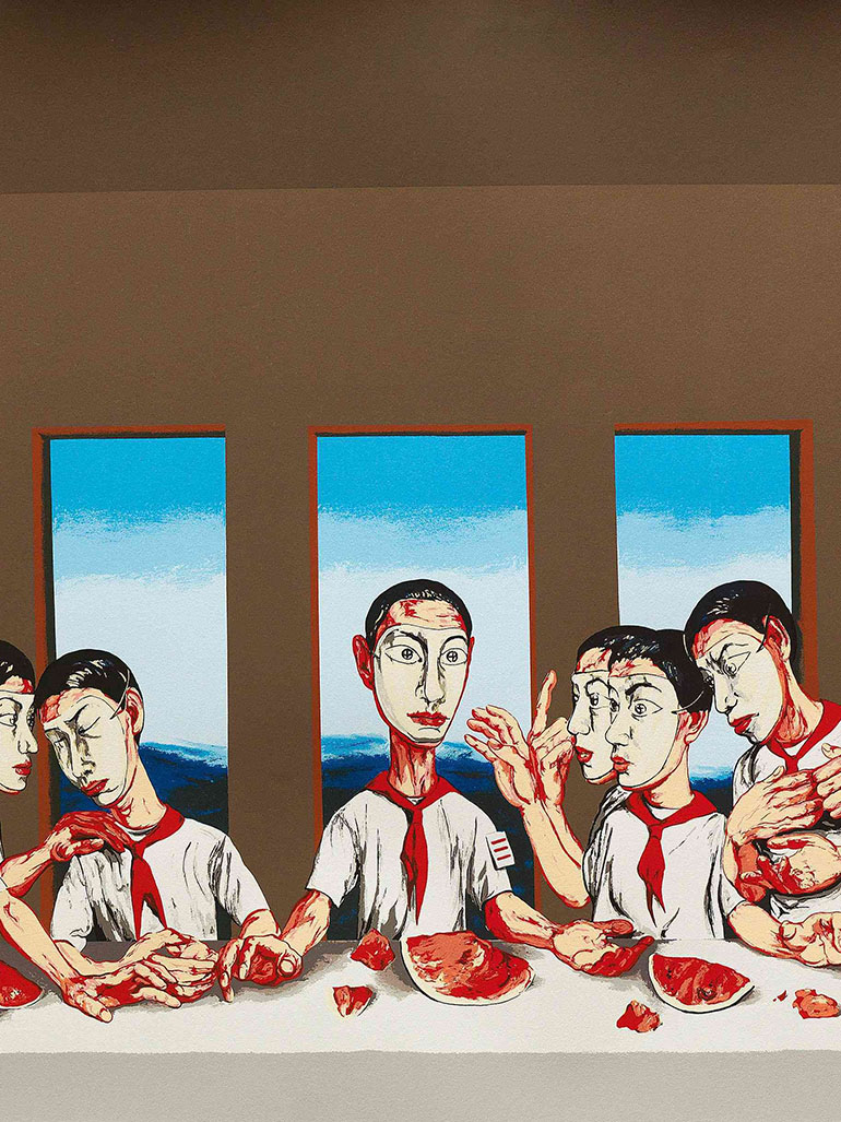 Zeng-Fanzhi-The-Last-Supper-2001-oil-on-canvas-220-x-395-cm-86-x-155½-in.