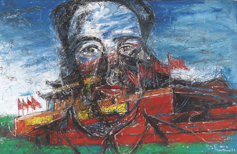 Zeng Fanzhi - Tiananmen, 2004, oil on canvas, 215 x 330 cm. (81 5:8 x 129 7:8 in.)