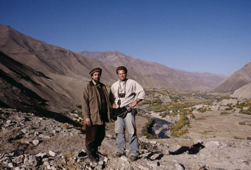 Ahmed Shah Massoud with Stephen Dupont, 1998. Jean-Mare Montali