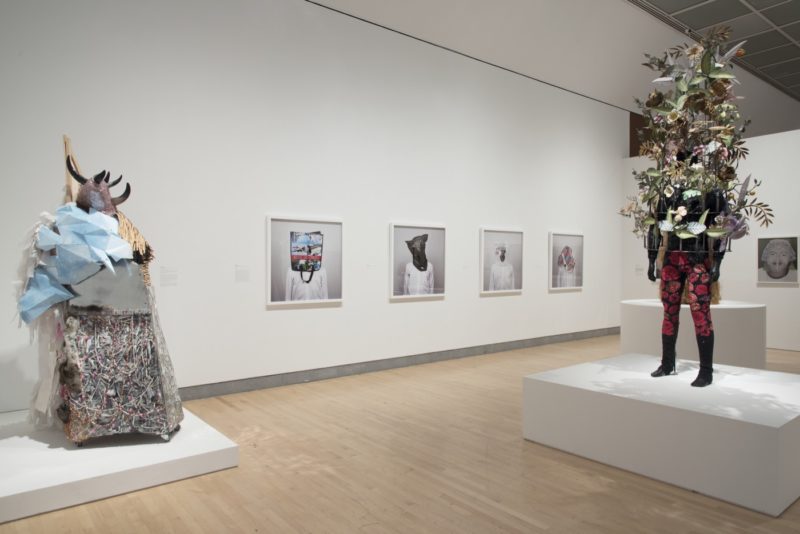 Installation view of Disguise: Masks and Global African Art, Brooklyn Museum, New York 2016, photo Johnathan Dorado