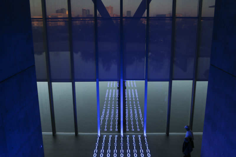 Jenny Holzer - Kind of Blue, 2012, 9 LED signs with blue diodes, 215,9 x 304,8 x 1463,04 (85 x 120 x 576 in.), Modern Art Museum of Fort Worth, Texas, USA