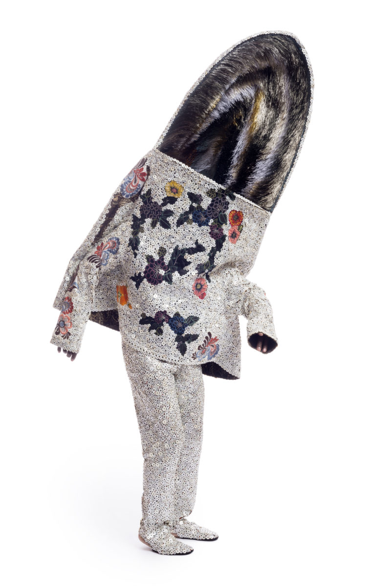 Nick Cave - Soundsuit, 2015, wire, bugle beads, buttons, sequined appliqués, fabric, metal, mannequin, 261.6 x 81.3 x 53.3 cm (103.0 x 32.0 x 21.0 in.)