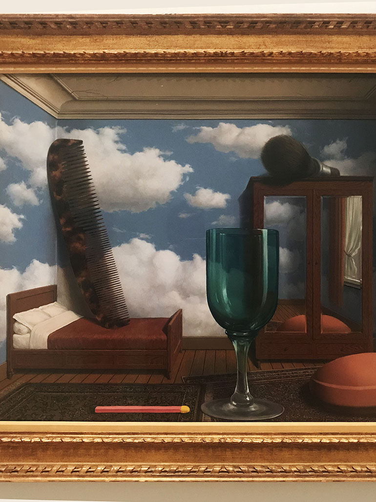 René Magritte – Les valeurs personnelles (Personal Values), 1952, oil on canvas, 80 x 100 cm (31 1:2 x 39 3:8 in.) feat