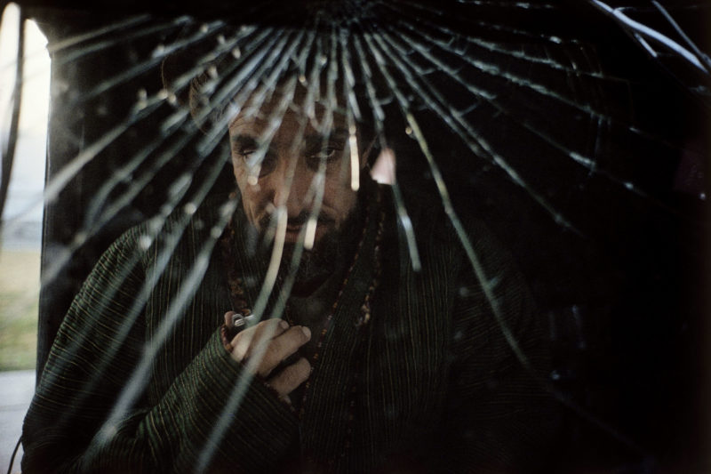 Stephen Dupont – Ahmed Shah Massoud, Cracked Windscreen, Faizabad, Badakhshan, Afghanistan, 1998