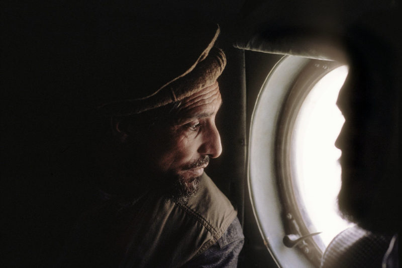 Stephen Dupont – Ahmed Shah Massoud, leader of the Afghan resistance (Northern Alliance) against the Taliban regime. Talequan, Afghanistan, October 1998