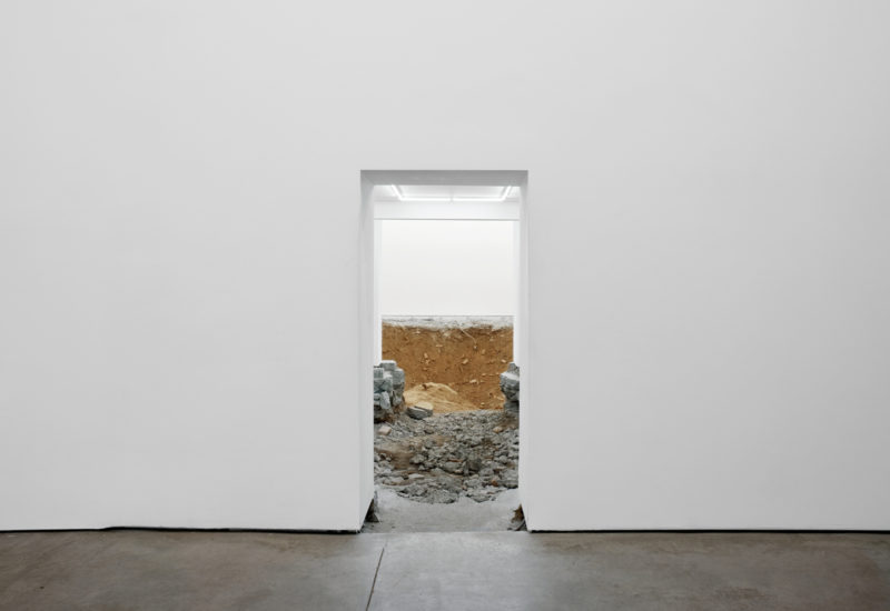 Urs Fischer - You, 2007, excavation, gallery space, 1:3 scale replica of main gallery space, dimensions variable