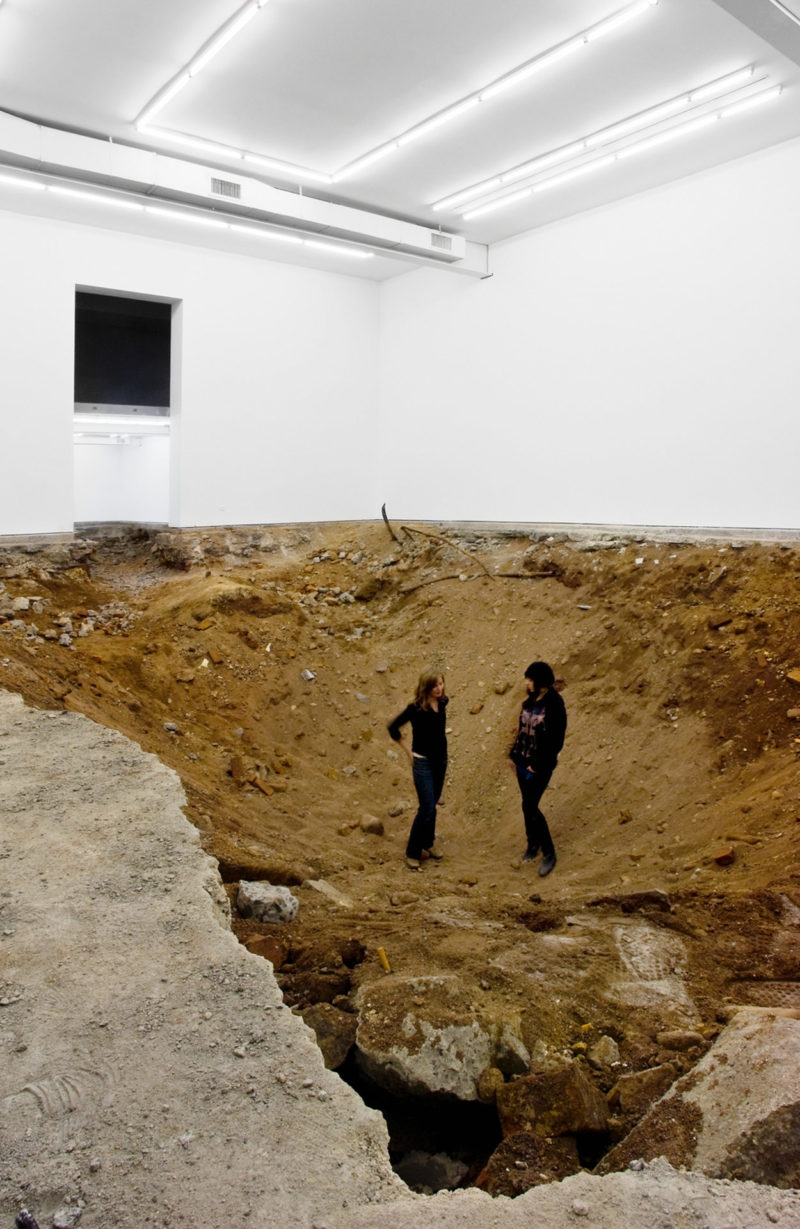 Urs Fischer - You, 2007, excavation, gallery space, 1:3 scale replica of main gallery space, dimensions variable