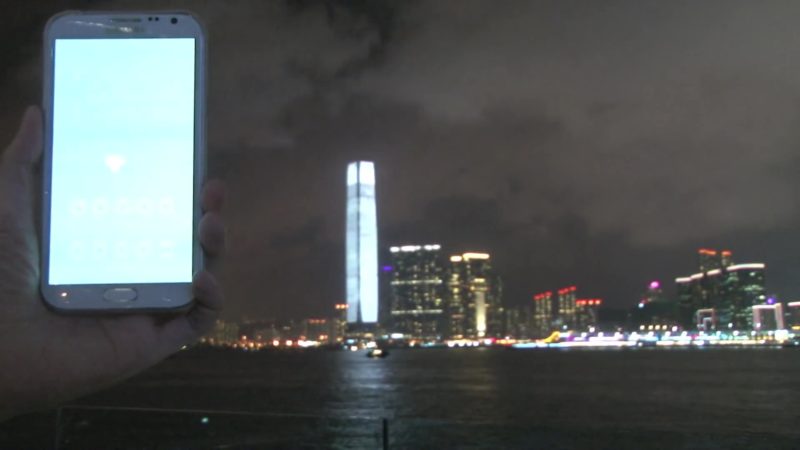 Carsten Nicolai - α (alpha) pulse, 2014, sound, large-scale led screens, Hong Kong