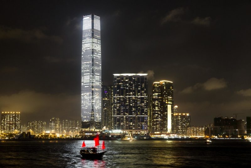 Carsten Nicolai - α (alpha) pulse, 2014, sound, large-scale led screens, Hong Kong