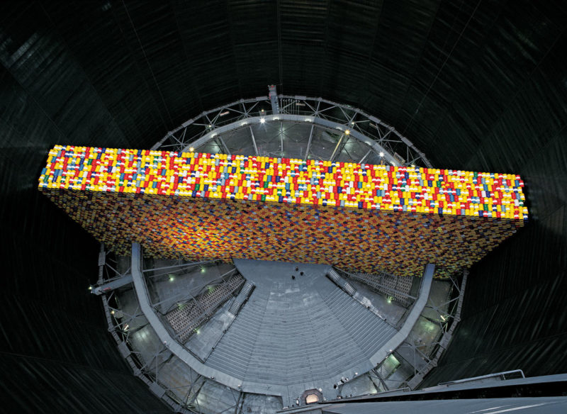 Christo and Jeanne-Claude - The Wall, 1998, 13,000 oil barrels, Gasometer Oberhausen, Germany, 1998-1999 