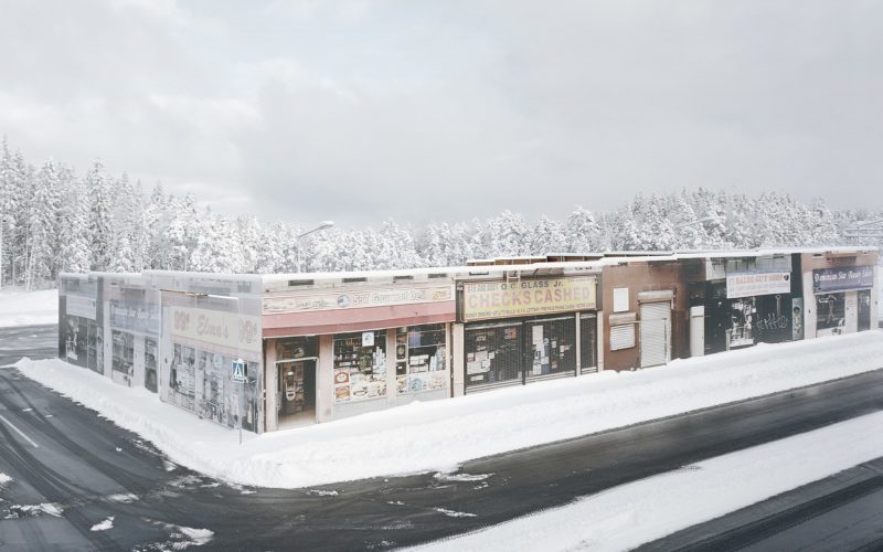 Gregor Sailer - The Potemkin Village - New York delis, beauty salons and other shops line the streets of the AstaZero proving ground in Sandhult, Sweden