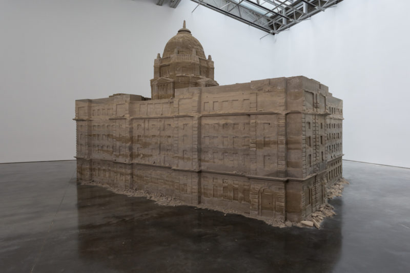 Huang Yong Ping - Bank of Sand, Sand of Bank, 2000, sand, concrete, 349.9 x 600.1 x 429.9 cm, Gladstone Gallery, New York, 2018