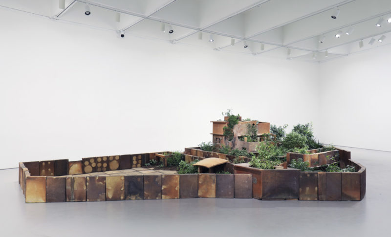 Huang Yongping - Abbottabad, 2013, ceramic, soil, and plants, installation view, Hirshhorn Museum and Sculpture Garden, 2018