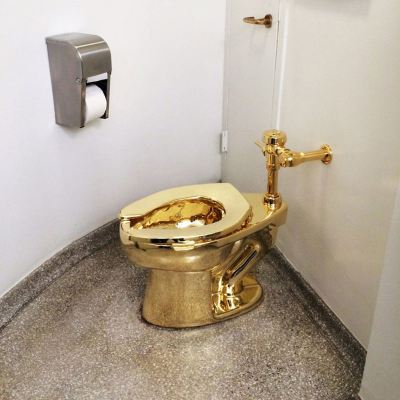 Maurizio Cattelan - Installation view, America, Solomon R. Guggenheim Museum, 2016-2017