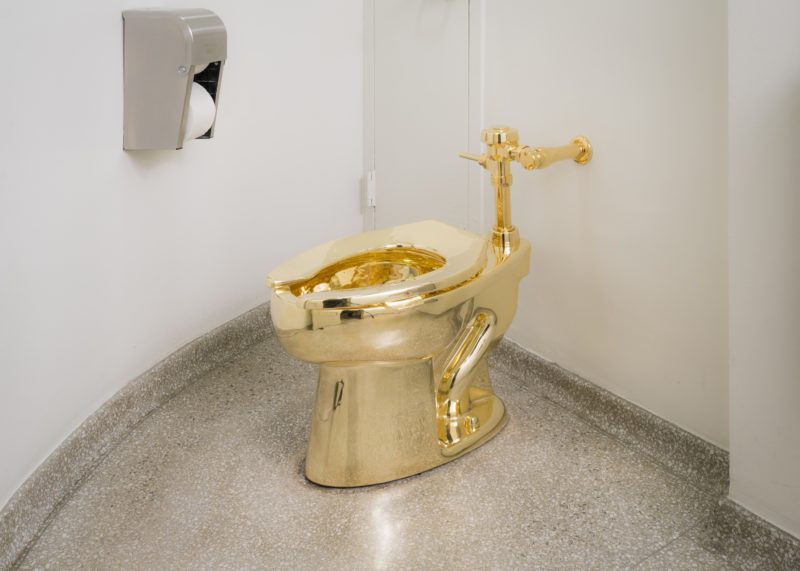 Maurizio Cattelan - Installation view, America, Solomon R. Guggenheim Museum, 2016-2017