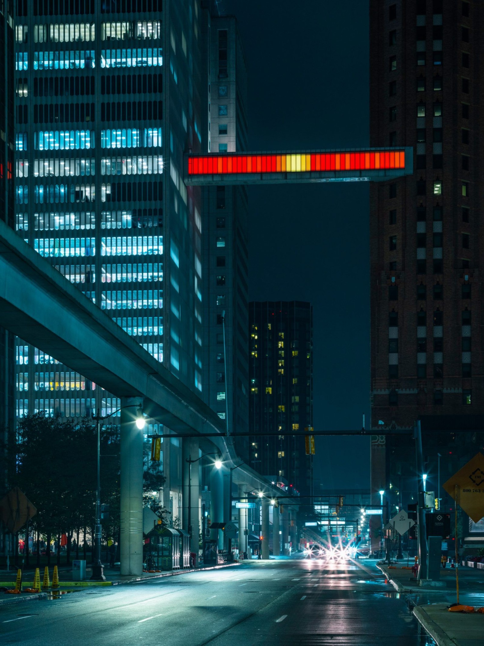 Phillip K Smith’s Colorful Skybridge Transforms Detroit’s Skyline