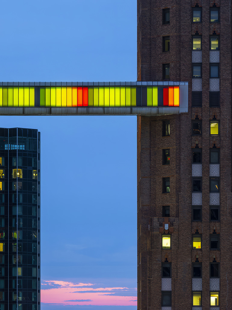 This colorful Skybridge transforms Detroit's skyline - Phillip K. Smith