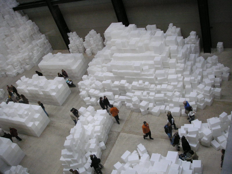 Rachel Whiteread - Embankment, 2005, 14000 translucent, white polyethylene boxes, Tate Modern, 11 October 2005 – 1 May 2006