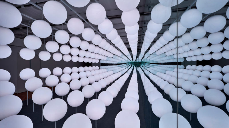 Snarkitecture - Sway, 2019, 168 responsive LED spheres