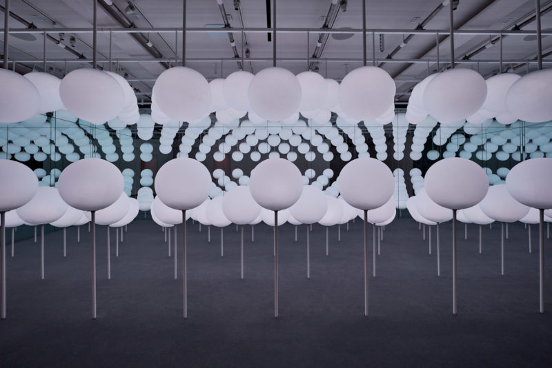 Snarkitecture - Sway, 2019, 168 responsive LED spheres