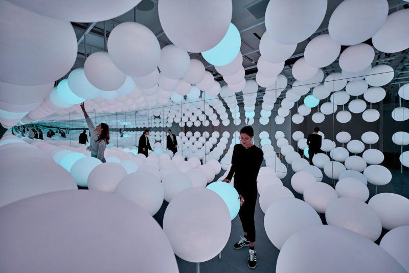 Snarkitecture - Sway, 2019, 168 responsive LED spheres