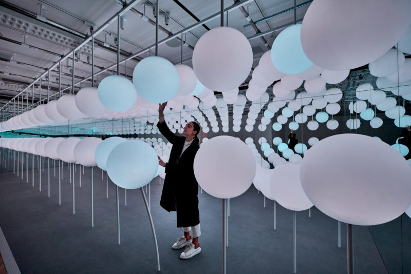 Snarkitecture - Sway, 2019, 168 responsive LED spheres