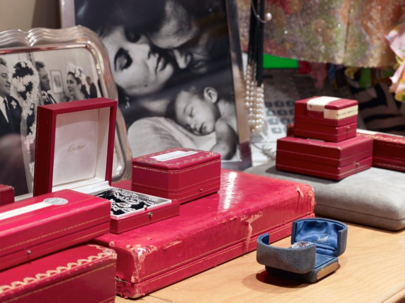 Catherine Opie – Cartier boxes, flanked by photos of Taylor and Burton