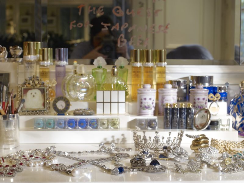 Catherine Opie – The Quest for Japanese Beef, 2010-2011, from 700 Nimes Road, Elizabeth Taylor's home, a close-up of Taylor’s dressing table
