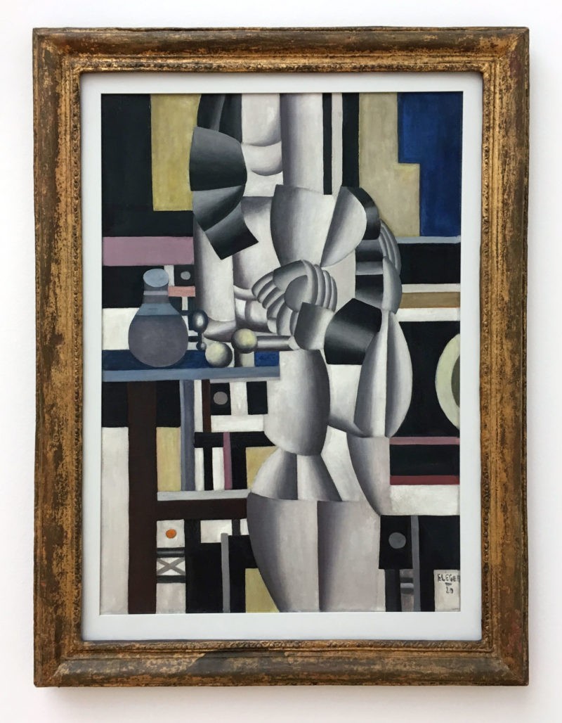 Fernand Léger - Two women with final state cabinet, 1920, oil on canvas, installation view, Kunstmuseum Basel, 2018