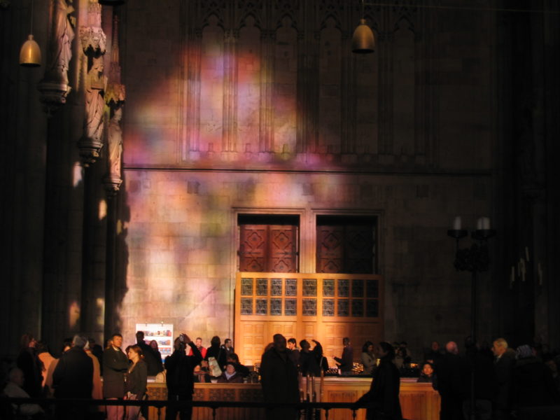 Gerhard Richter – Kölner Domfenster (Cologne Cathedral Window), 2007, 11,000 hand blown glass panels, 72 colors and shades, 9.6 x 9.6 cm each, total size 2300 x 900 cm (106 sqm)