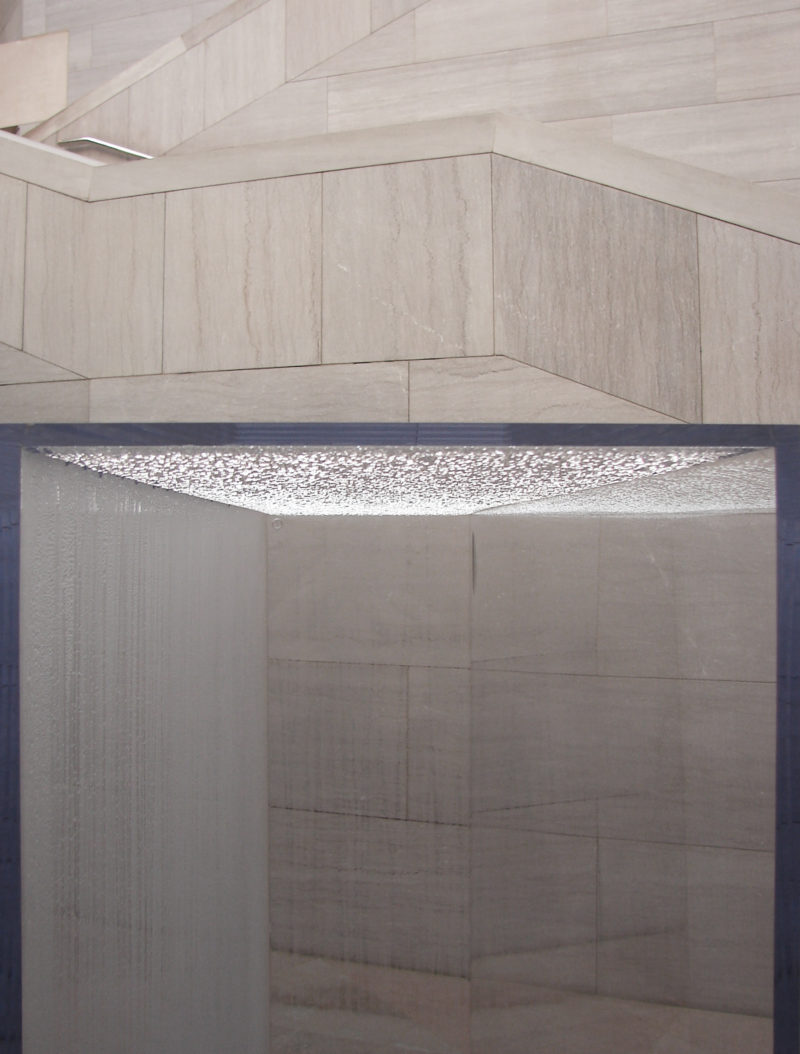 Hans Haacke - Condensation Wall (detail), conceived 1963:1966, fabricated 2016, plexiglas and distilled water,
