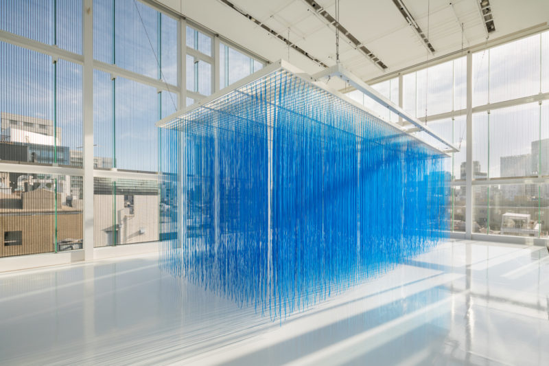 Jesús Rafael Soto - Pénétrable BBL bleu, 1999, installation view, Espace Louis Vuitton Tokyo, Tokyo, Japan, 2018 Dec to 2019 May