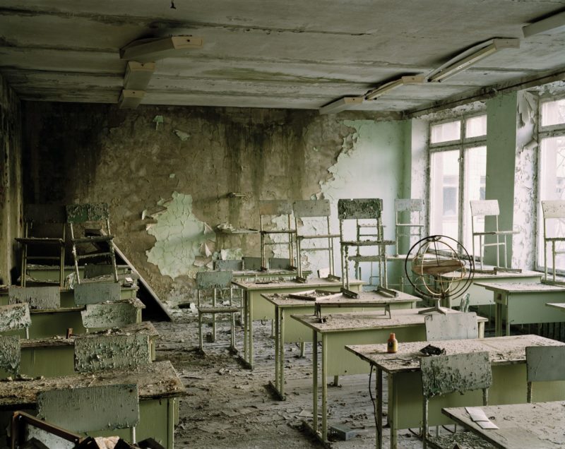 Nadav Kander - Classroom, Secondary School No. 1, Pripyat, 2004