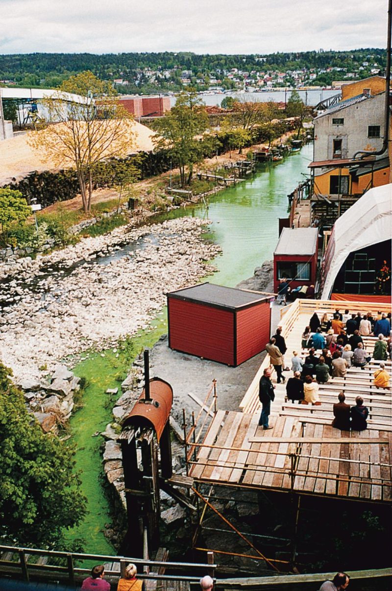 Olafur Eliasson - Green river, 1998, uranine, water, Moss, Norway, 1998