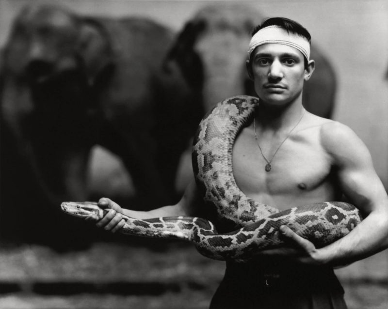 Richard Avedon - Emilien Bouglione, circus performer, Cirque d'Hiver, Paris, July 30, 1955