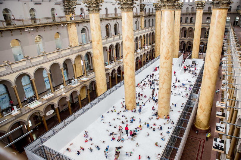 Snarkitecture - The Beach, installation view, National Building Museum, Washington, DC, 2015