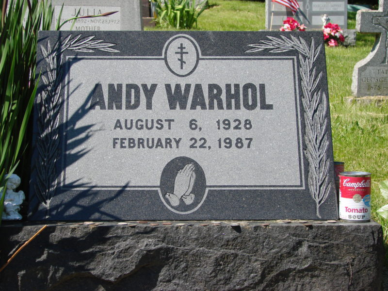 Andy Warhol's grave, Pittsburgh 123 Bethel Park, St John the Baptist Cemetery