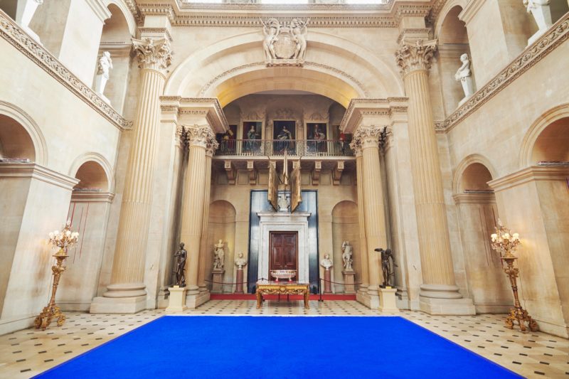 Yves Klein - Pigment bleu sec (Dry Blue Pigment), 1957, recreated in 2018, Installation view, Blenheim Palace, 2018